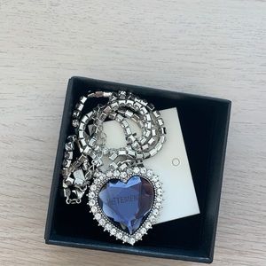 Vetements crystal heart necklace